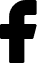 Black lowercase "f" icon representing the Facebook logo on a white background.