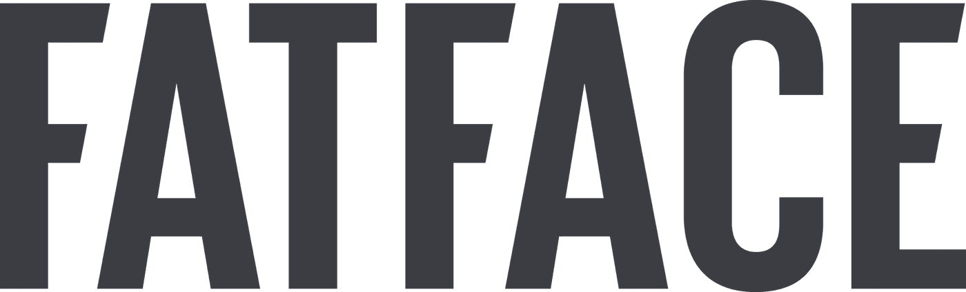 FATFACE logo in bold, uppercase black letters with a clean, sans-serif font.
